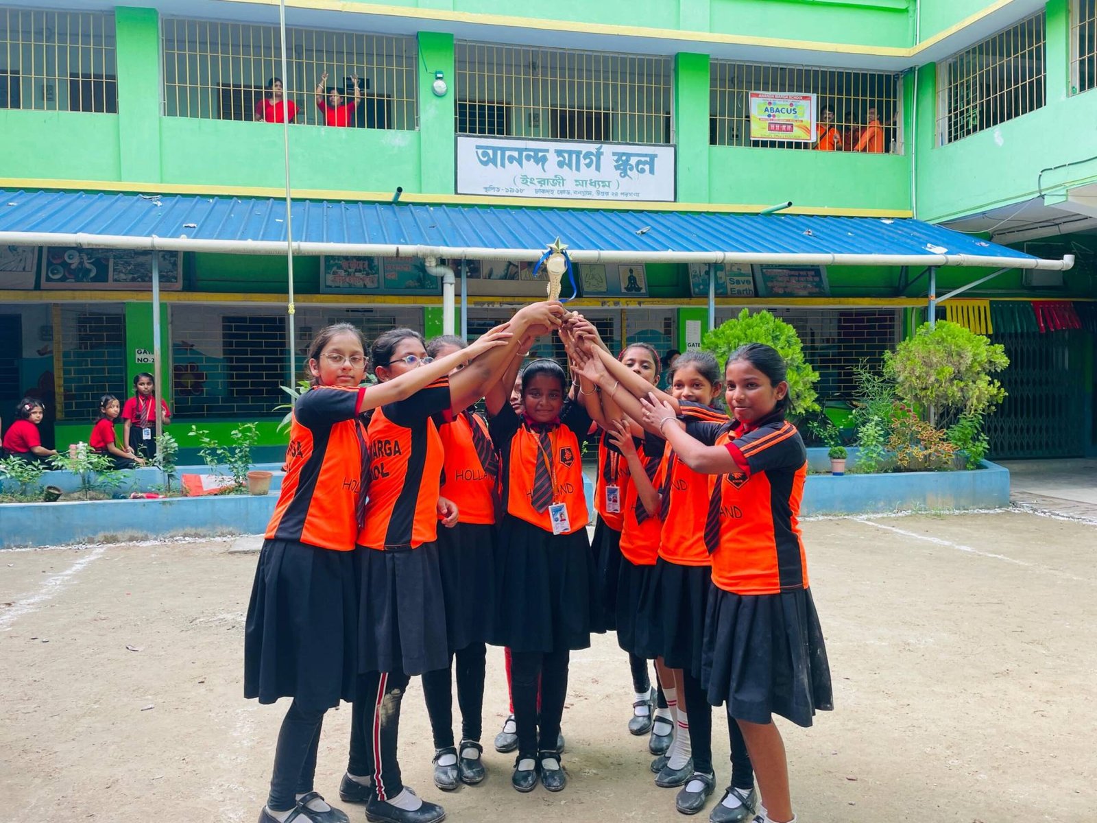 students learning